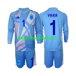 Spanje Voetbalshirt David Raya 1 Doelman Kleuters/Kids Thuis Tenue Euro 2024 Lange Mouw