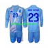 Spanje Voetbalshirt Unai Simon 23 Doelman Kleuters/Kids Thuis Tenue Euro 2024 Lange Mouw