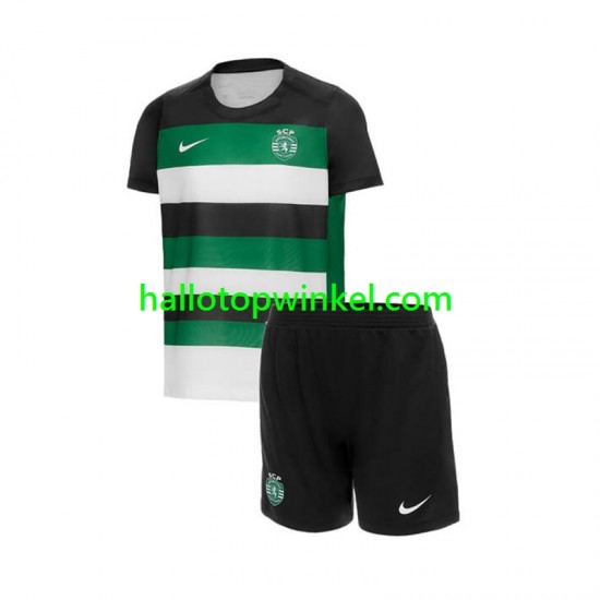 Sporting CP Voetbalshirt Kleuters/Kids Thuis Tenue 2024-2025 Korte Mouw