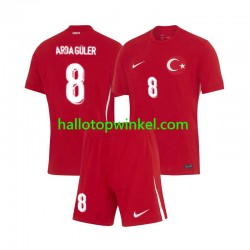 Turkije Voetbalshirt Arda Guler 8 Kleuters/Kids Uit Tenue Euro 2024 Korte Mouw