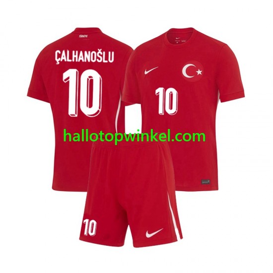 Turkije Voetbalshirt Hakan Calhanoglu 10 Kleuters/Kids Uit Tenue Euro 2024 Korte Mouw