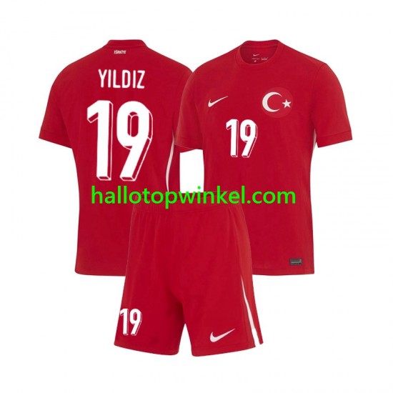 Turkije Voetbalshirt Kenan Yıldız 19 Kleuters/Kids Uit Tenue Euro 2024 Korte Mouw