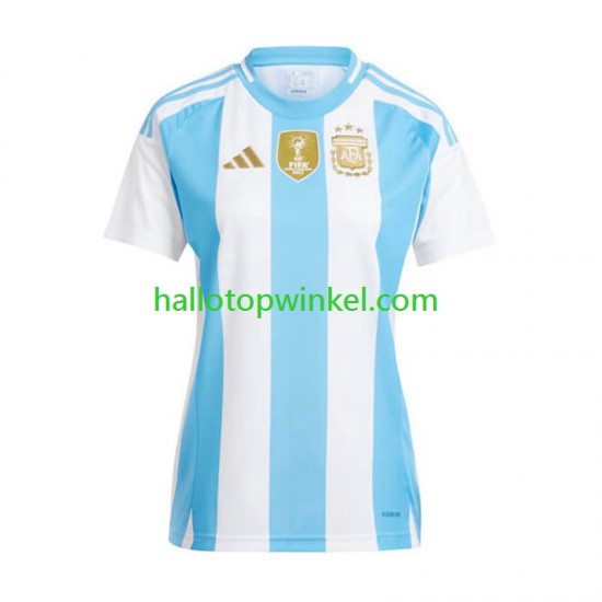Argentinië Voetbalshirt Copa America 2024  Dames Thuis Tenue  Korte Mouw