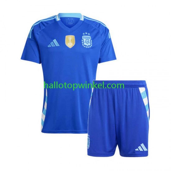 Argentinië Voetbalshirt Copa America 2024  Kleuters/Kids Uit Tenue  Korte Mouw