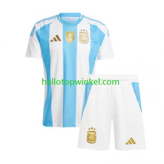 Argentinië Voetbalshirt Copa America 2024  Kleuters/Kids Thuis Tenue  Korte Mouw