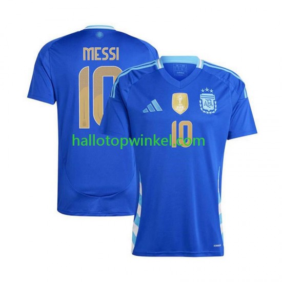 Argentinië Voetbalshirt Lionel Messi 10 Copa America 2024  Heren Uit Tenue  Korte Mouw
