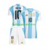 Argentinië Voetbalshirt Lionel Messi 10 Copa America 2024  Kleuters/Kids Thuis Tenue  Korte Mouw
