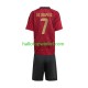 België Voetbalshirt De Bruyne 7 Kleuters/Kids Thuis Tenue Euro 2024 Korte Mouw