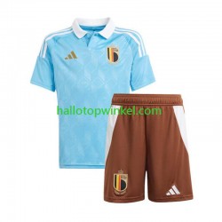 België Voetbalshirt Kleuters/Kids Uit Tenue Euro 2024 Korte Mouw