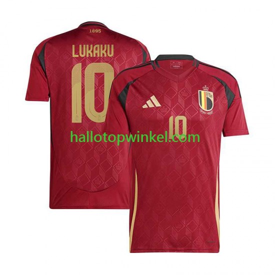 België Voetbalshirt Romelu Lukaku 10 Heren Thuis Tenue Euro 2024 Korte Mouw
