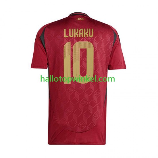 België Voetbalshirt Romelu Lukaku 10 Heren Thuis Tenue Euro 2024 Korte Mouw