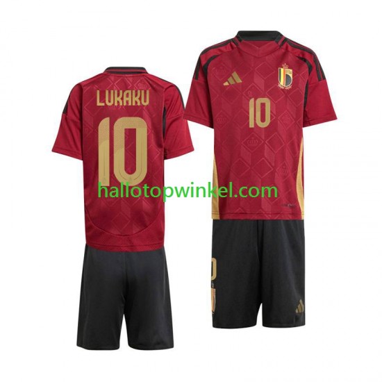België Voetbalshirt Romelu Lukaku 10 Kleuters/Kids Thuis Tenue Euro 2024 Korte Mouw