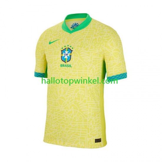 Brazilië Voetbalshirt Copa America 2024  Heren Thuis Tenue  Korte Mouw