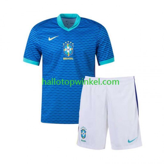 Brazilië Voetbalshirt Copa America 2024  Kleuters/Kids Uit Tenue  Korte Mouw