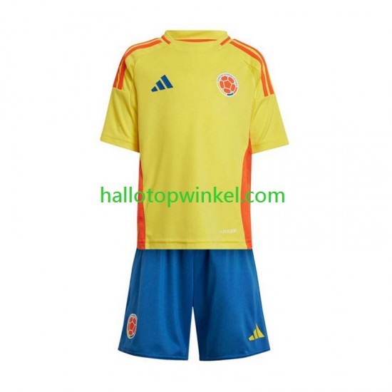 Colombia Voetbalshirt Copa America 2024  Kleuters/Kids Thuis Tenue  Korte Mouw