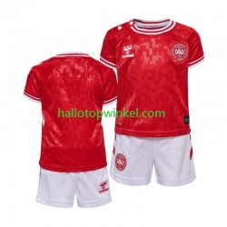 Denemarken Voetbalshirt Kleuters/Kids Thuis Tenue Euro 2024 Korte Mouw