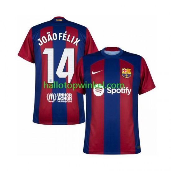 FC Barcelona Voetbalshirt Joao Felix 14 Heren Thuis Tenue 2023-2024 Korte Mouw