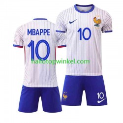 Frankrijk Voetbalshirt Mbappé Kylian 10 Kleuters/Kids Uit Tenue Euro 2024 Korte Mouw