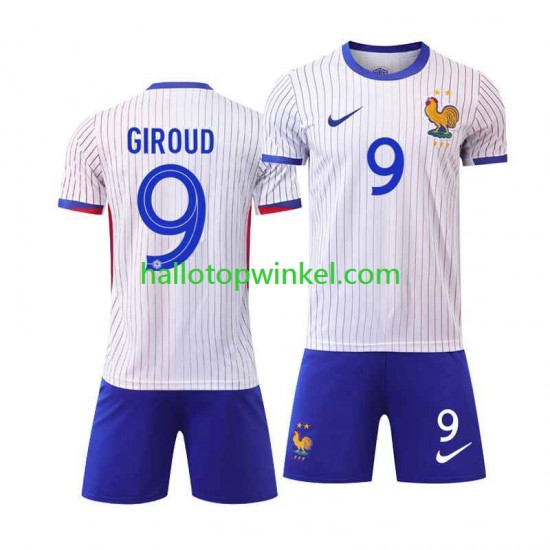 Frankrijk Voetbalshirt Olivier Giroud 9 Kleuters/Kids Uit Tenue Euro 2024 Korte Mouw