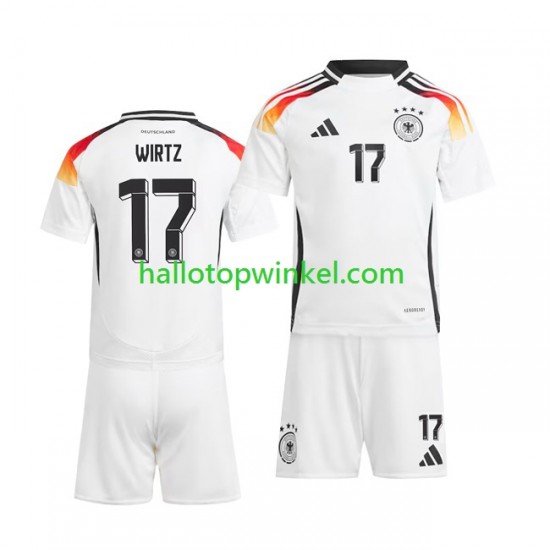 Duitsland Voetbalshirt Florian Wirtz 17 Kleuters/Kids Thuis Tenue Euro 2024 Korte Mouw