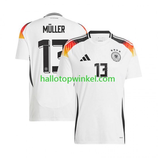 Duitsland Voetbalshirt Thomas Muller 13 Heren Thuis Tenue Euro 2024 Korte Mouw