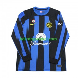 Inter Milan Voetbalshirt Heren Thuis Tenue 2023-2024 Lange Mouw