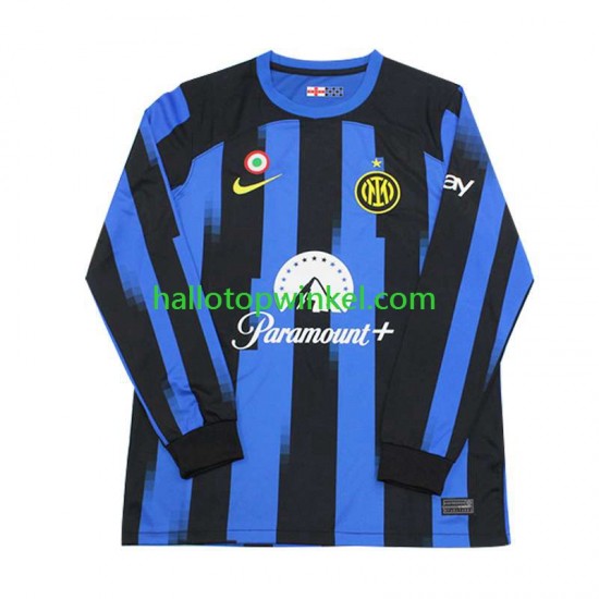 Inter Milan Voetbalshirt Heren Thuis Tenue 2023-2024 Lange Mouw