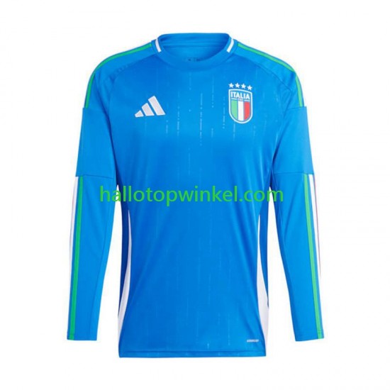 Italië Voetbalshirt Heren Thuis Tenue Euro 2024 Lange Mouw