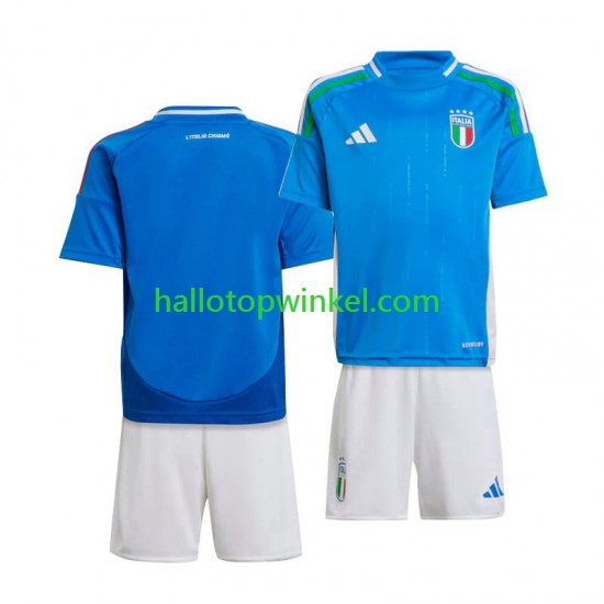 Italië Voetbalshirt Kleuters/Kids Thuis Tenue Euro 2024 Korte Mouw