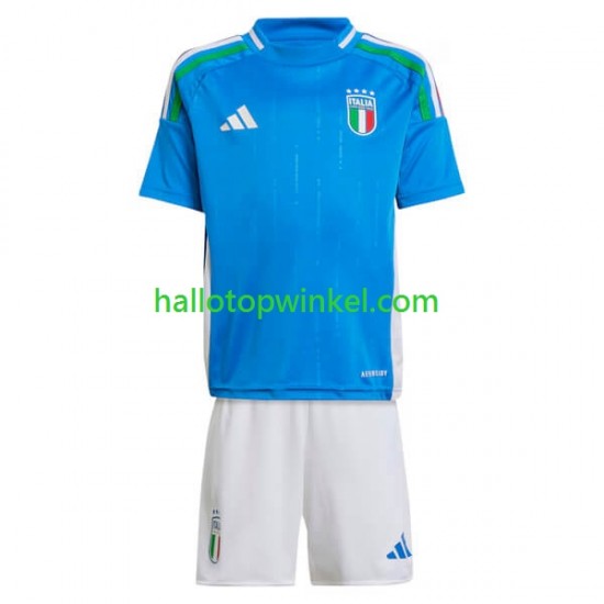Italië Voetbalshirt Kleuters/Kids Thuis Tenue Euro 2024 Korte Mouw