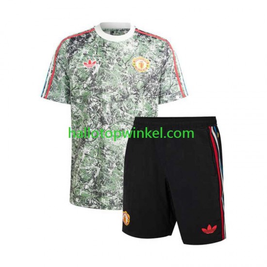 Manchester United Voetbalshirt Stone Roses Kleuters/Kids Thuis Tenue 2023-2024 Korte Mouw