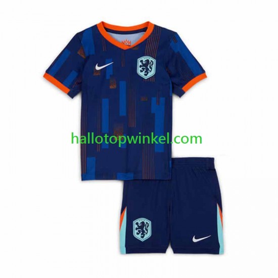 Nederland Voetbalshirt Kleuters/Kids Uit Tenue Euro 2024 Korte Mouw