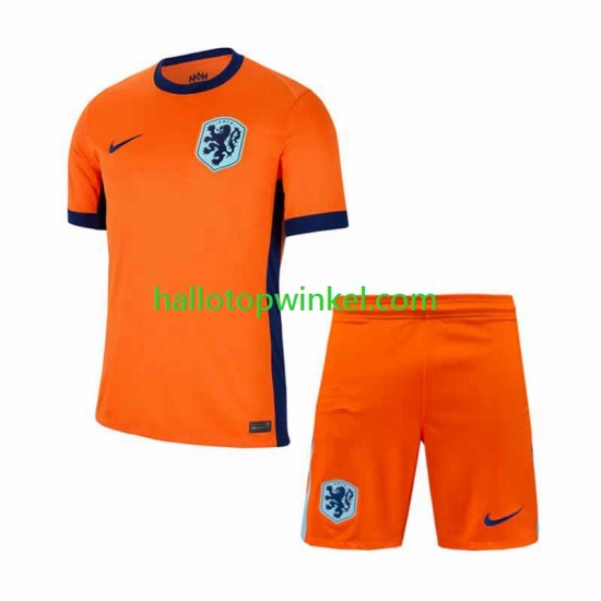 Nederland Voetbalshirt Kleuters/Kids Thuis Tenue Euro 2024 Korte Mouw
