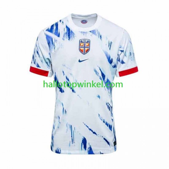 Noorwegen Voetbalshirt Heren Uit Tenue 2024 Korte Mouw