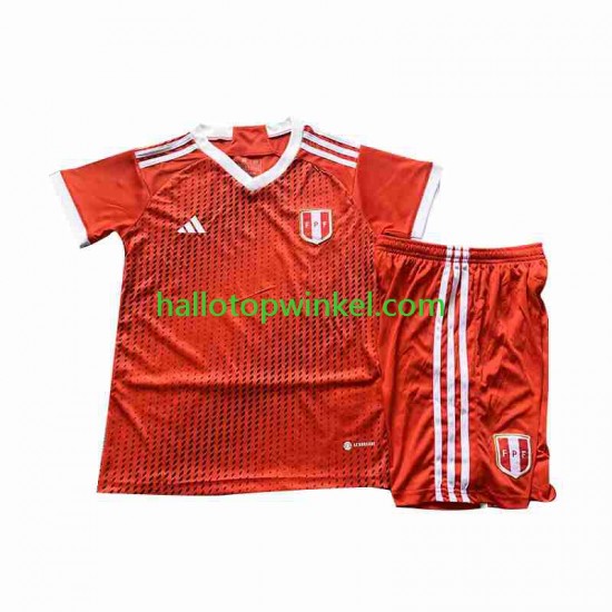 Peru Voetbalshirt Kleuters/Kids Uit Tenue 2023 Korte Mouw