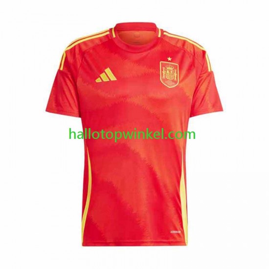 Spanje Voetbalshirt Heren Thuis Tenue Euro 2024 Korte Mouw