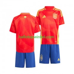 Spanje Voetbalshirt Kleuters/Kids Thuis Tenue Euro 2024 Korte Mouw