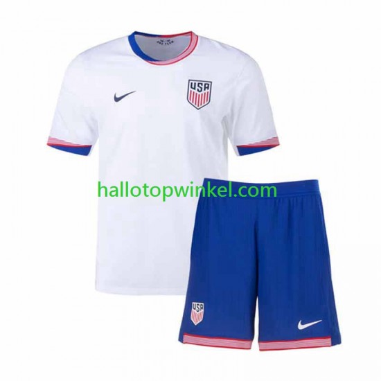 USA Voetbalshirt Kleuters/Kids Thuis Tenue 2024 Korte Mouw