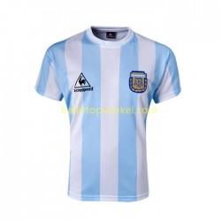 Argentinië Voetbalshirt 1986 Retro Heren Thuis Tenue Korte Mouw