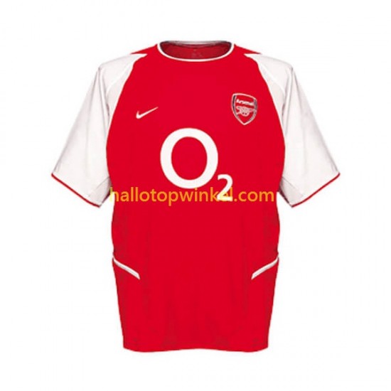 Arsenal Voetbalshirt 2002 Retro Heren Thuis Tenue Korte Mouw