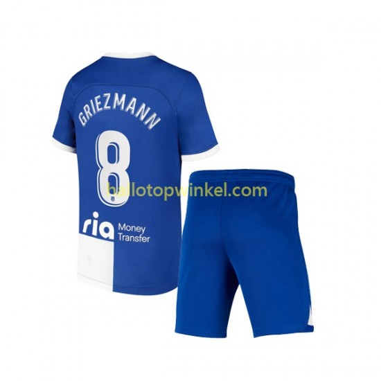 Atlético Madrid Voetbalshirt Griezmann 8 120 Anniversary Kleuters/Kids Thuis Tenue 2022-2023 Korte Mouw