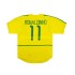 Brazilië Voetbalshirt RONALDINHO 11 2002 Retro Heren Thuis Tenue Korte Mouw