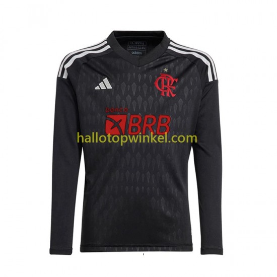 CR Flamengo Voetbalshirt Doelman Heren Uit Tenue 2023-2024 Lange Mouw