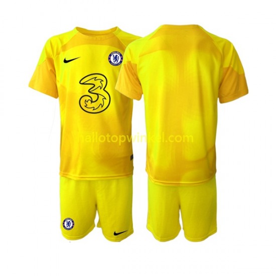 Chelsea Voetbalshirt Doelman Kleuters/Kids Uit Tenue 2022-2023 Korte Mouw