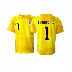 Kroatië Voetbalshirt Dominik Livakovic 1 Doelman Heren Thuis Tenue WK 2022 Korte Mouw
