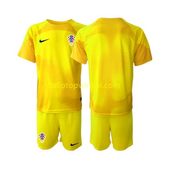 Kroatië Voetbalshirt Doelman Kleuters/Kids Thuis Tenue WK 2022 Korte Mouw