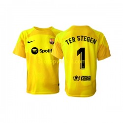 FC Barcelona Voetbalshirt Ter Stegen 1 Doelman Heren Vierde Tenue 2022-2023 Korte Mouw