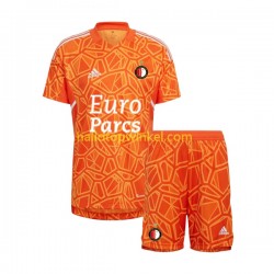 Feyenoord Rotterdam Voetbalshirt Doelman Kleuters/Kids Uit Tenue 2022-2023 Korte Mouw