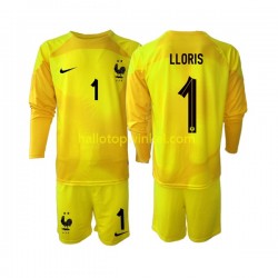 Frankrijk Voetbalshirt Hugo Lloris 1 Doelman Kleuters/Kids Derde Tenue WK 2022 Lange Mouw