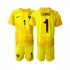 Frankrijk Voetbalshirt Hugo Lloris 1 Doelman Kleuters/Kids Derde Tenue WK 2022 Korte Mouw